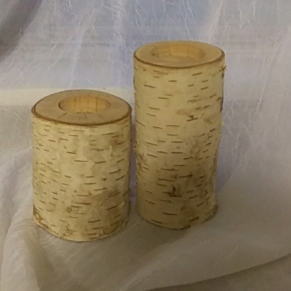 Wooden tea light candle holders